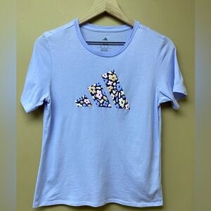 Adidas Big Kid Girls Crew Neck Short Sleeve Regular Fit Graphic T-Shirt Size L